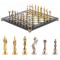 Шахматы "Ренессанс" доска 36х36 см мрамор змеевик фигуры цвет золото / серебро