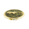 Зеркальце овальное из змеевика с прямой ящерицей цвет золото