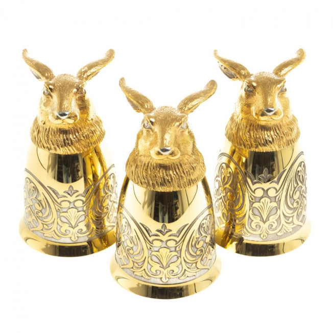 Стопки перевертыши "Заяц" 70 мл 3 шт Златоуст