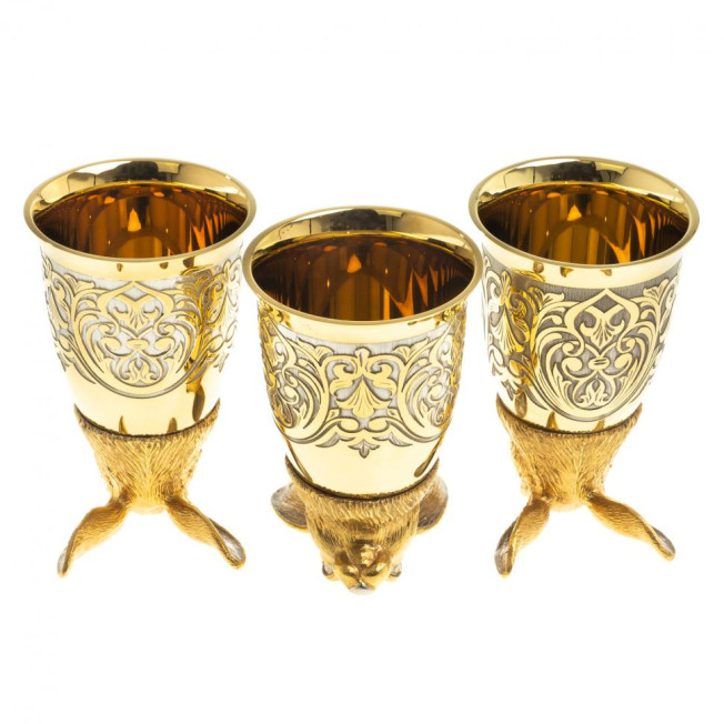 Стопки перевертыши "Заяц" 70 мл 3 шт Златоуст