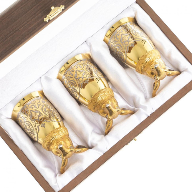 Стопки перевертыши "Заяц" 70 мл 3 шт Златоуст