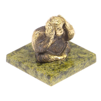 Обезьяна &quot;Ничего не слышу&quot; из змеевика