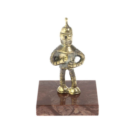 Статуэтка "Робот Бендер" из бронзы и лемезита