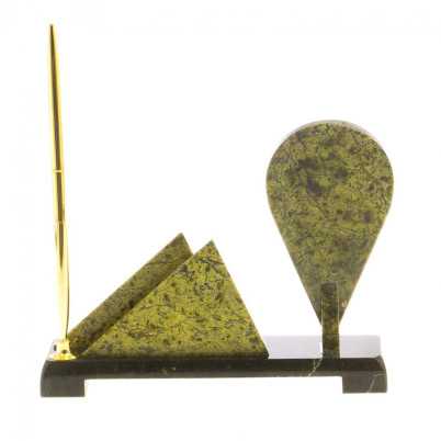 Мини-набор с часами &quot;Капля&quot; из змеевика