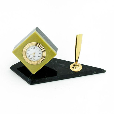 Настольный мини-набор &quot;Кубик&quot; офиокальцит