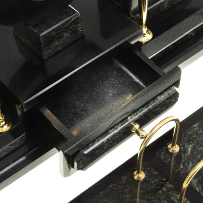 Настольный набор из змеевика "Престиж" с символикой России