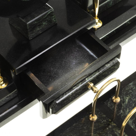 Настольный набор из змеевика "Престиж" с символикой России