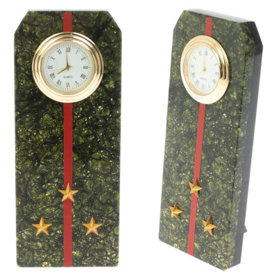 Часы подарочные "Погон старший лейтенант ВС" серпентинит