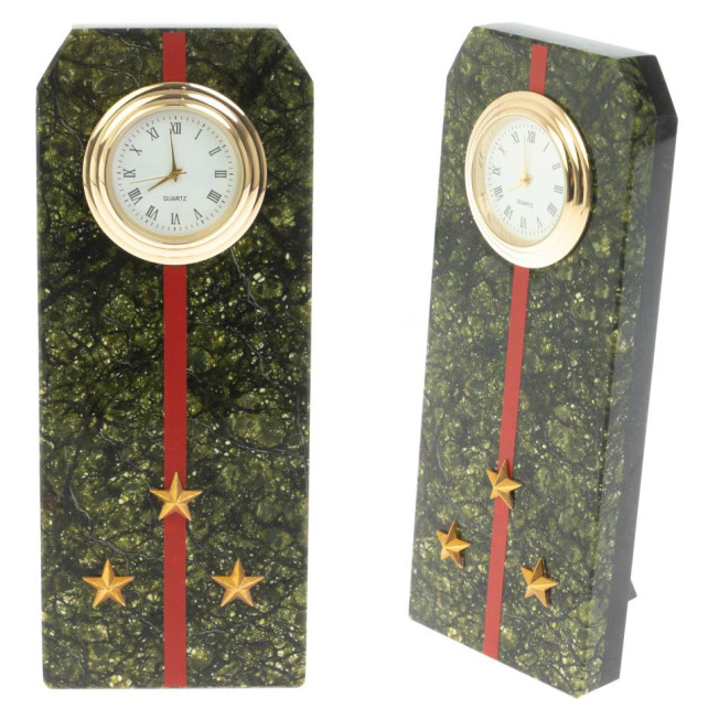 Часы подарочные &quot;Погон старший лейтенант ВС&quot; серпентинит