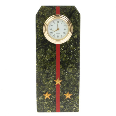 Часы подарочные "Погон старший лейтенант ВС" серпентинит