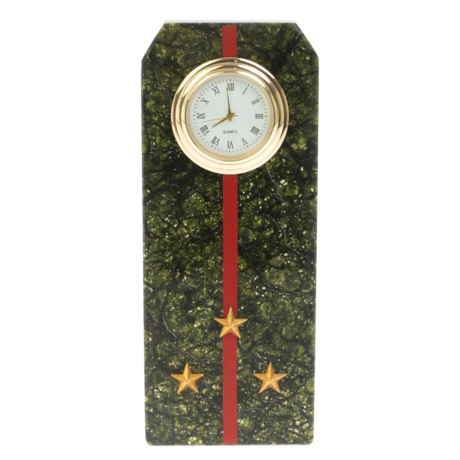 Часы подарочные &quot;Погон старший лейтенант ВС&quot; серпентинит