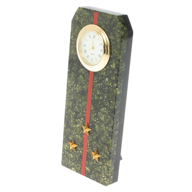 Часы подарочные &quot;Погон старший лейтенант ВС&quot; серпентинит