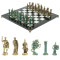 Шахматы "Римские войны" фигуры бронза / патина 44х44 см мрамор