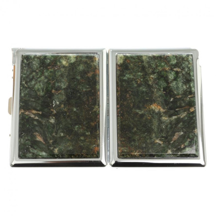 Портсигар на 10 сигарет с зажигалкой камень актинолит