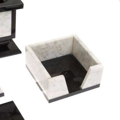 Настольный набор "Орел" из мрамора с бюваром и лотком А4