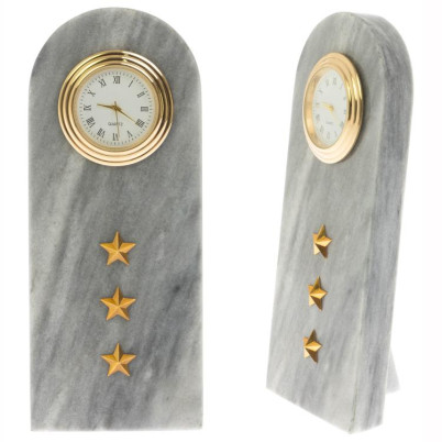 Подарочные часы "Погон старший прапорщик МВД" мрамор