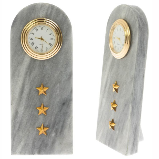 Подарочные часы &quot;Погон старший прапорщик МВД&quot; мрамор
