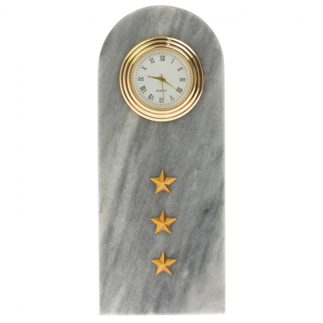 Подарочные часы &quot;Погон старший прапорщик МВД&quot; мрамор