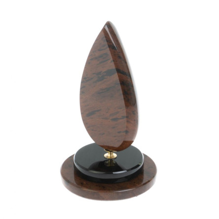 Часы "Капля нефти" из коричневого обсидиана