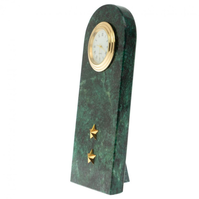 Часы сувенирные  &quot;Погон-прапорщик МВД&quot; из змеевика