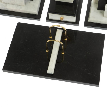 Письменный набор "Бюрократ" с гербом РФ из мрамора