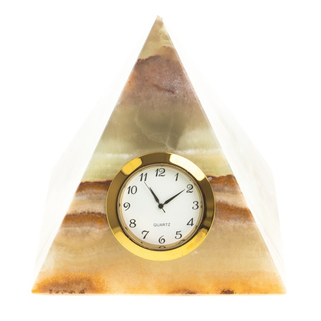 Декоративные часы из оникса «Пирамида» 10×10×11 см (4)