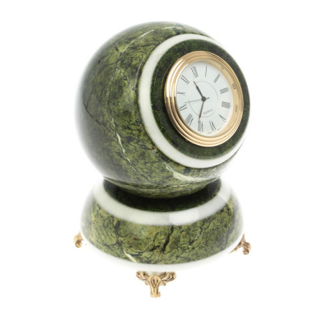 Часы шар "Антистресс" из змеевика 10,5 см