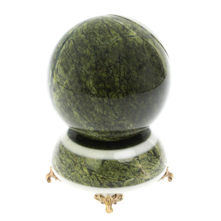 Часы шар "Антистресс" из змеевика 10,5 см