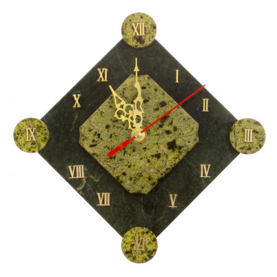 Часы настенные "Элегант" камень змеевик