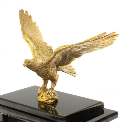 Настольные часы &quot;Орел&quot;из черного обсидиана