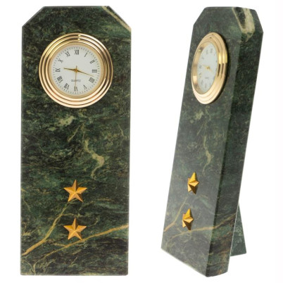 Часы "Погон прапорщик ВС" из натурального камня