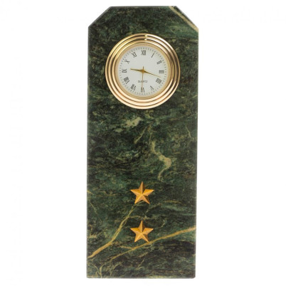 Часы "Погон прапорщик ВС" из натурального камня