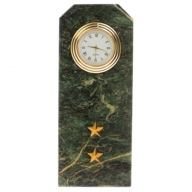 Часы &quot;Погон прапорщик ВС&quot; из натурального камня