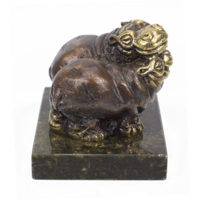 Статуэтка &quot;Пара бегемотов средние&quot; бронза змеевик