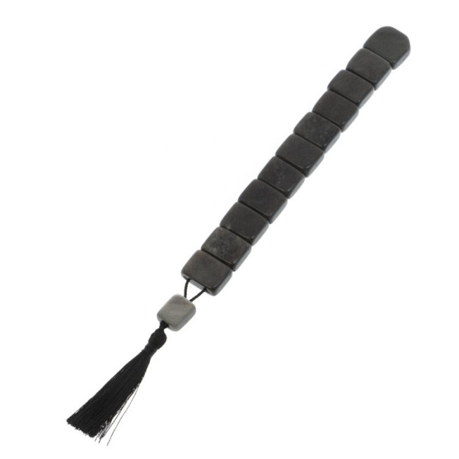 Четки из серного обсидиана перекидные 12 зерен с кисточкой