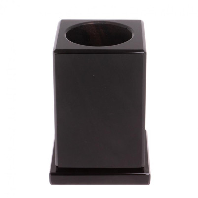 Карандашница из черного обсидиана 8х8х11 см