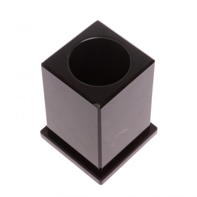 Карандашница из черного обсидиана 8х8х11 см