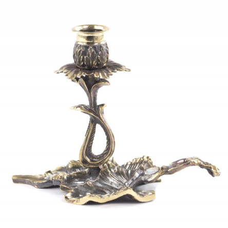 Подсвечник металлический из бронзы "Лоза"