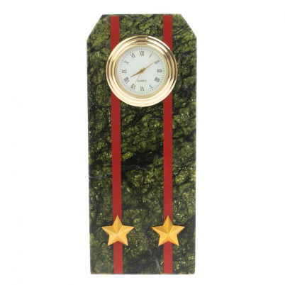 Часы подарочные "Погон подполковник ВС" серпентинит