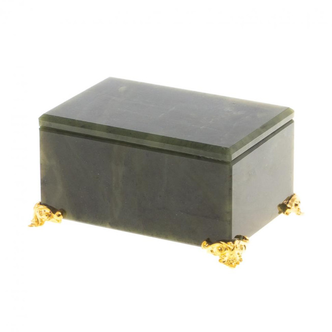 Шкатулка из нефрита 9х6,3х4,5 см