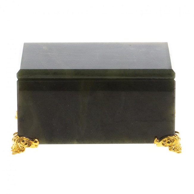 Шкатулка из нефрита 9х6,3х4,5 см