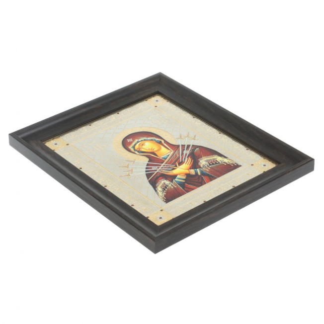 Икона "Семистрельная БМ" 24,5х28,5х2 см Златоуст