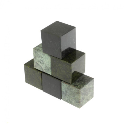 Камни для виски набор 6 кубиков микс из змеевика