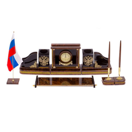 Настольный набор руководителя "Версаль" обсидиан