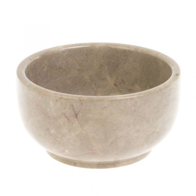 Пиала из бежевого мрамора 260 мл 10,5х10,5х5,5 см
