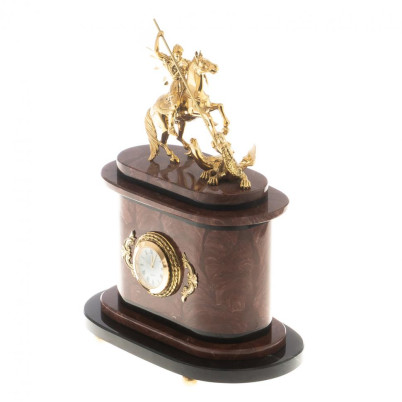 Часы &quot;Георгий Победоносец&quot; бронза лемезит