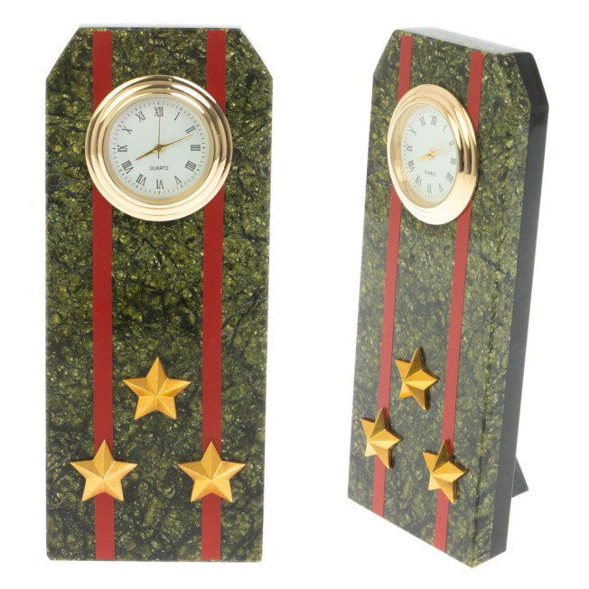 Часы подарочные &quot;Погон Полковник ВС&quot; серпентинит