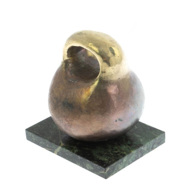 Статуэтка из бронзы &quot;Гиря 24 кг&quot; змеевик 8,5х6,5х8,5 см