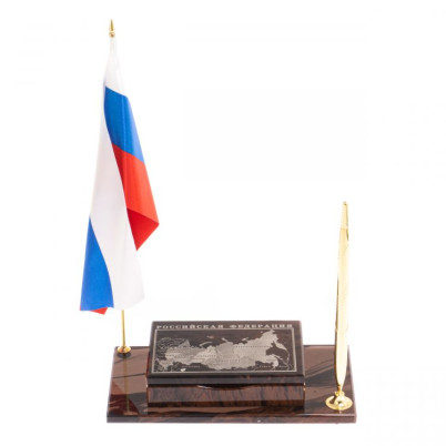 Мини-набор &quot;Карта Российской Федерации&quot; из коричневого обсидиана