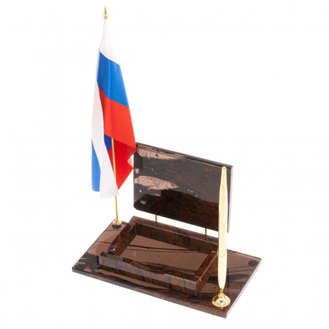 Мини-набор "Карта Российской Федерации" из коричневого обсидиана